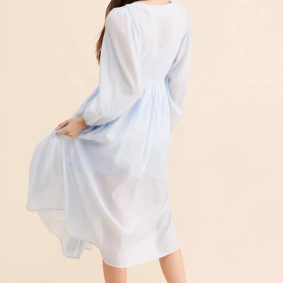 Ghospell Kenna Cargo Wrap Dress Blue x Free People MED like new 🪻 - Picture 2 of 8